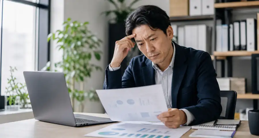採用や人材不足に悩む経営者のイメージ